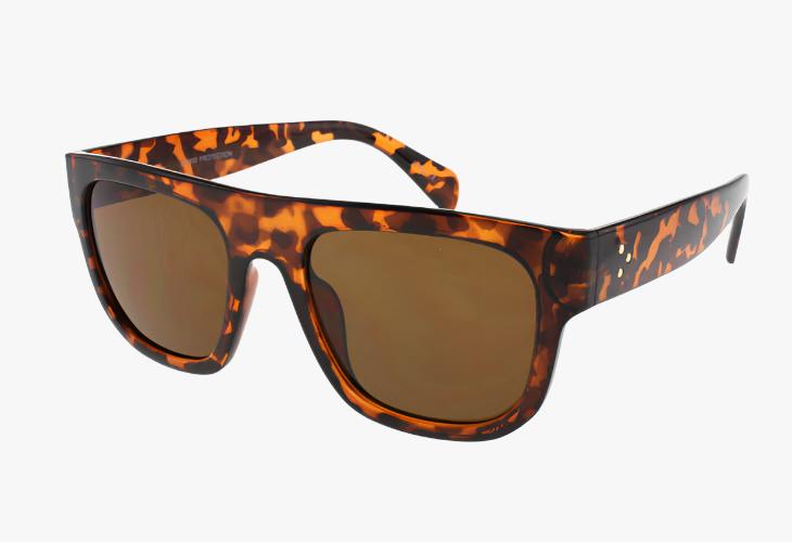 tortoise Wholesale Classic Rounded Square Frame Sunglasses