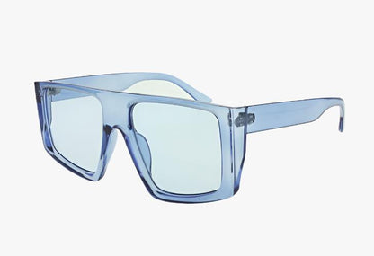 blue Wholesale Fashion Large Flat Top Sunglasses