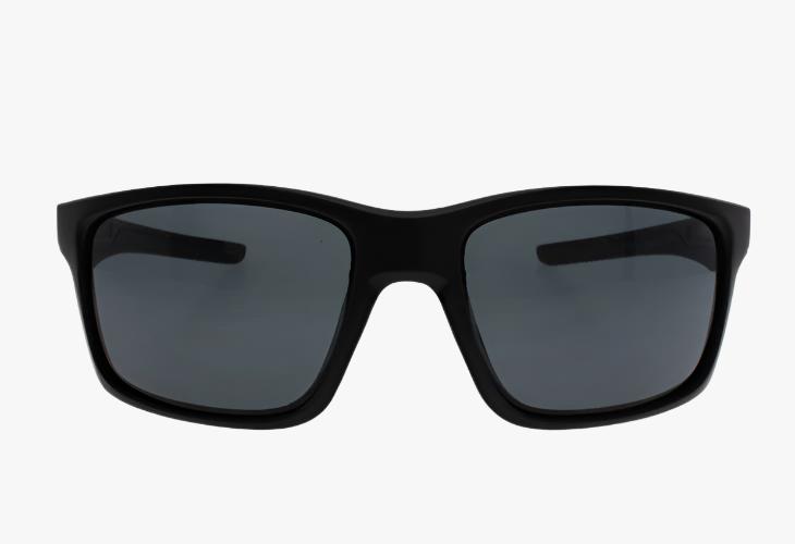 front view black Wholesale Sports Style Classic Curved Sunglasses