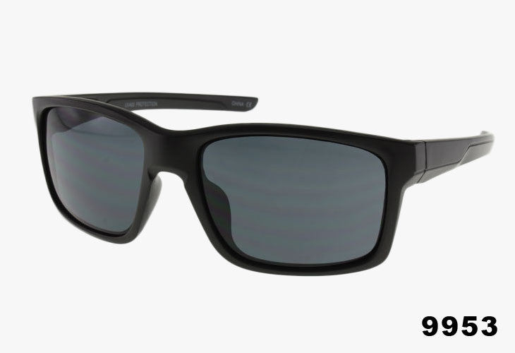 matte black Wholesale Sports Style Classic Curved Sunglasses