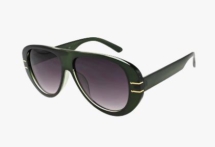 black Wholesale Fashion Rounded Pilot Sunglasses