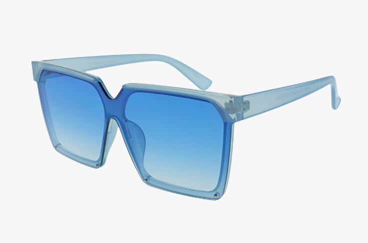 blue Wholesale Fashion Square Extended Color Lens Sunglasses