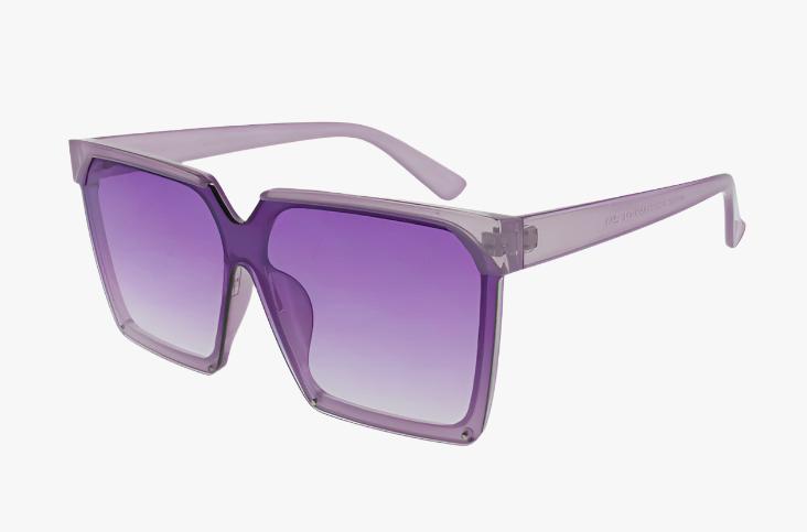 purple Wholesale Fashion Square Extended Color Lens Sunglasses