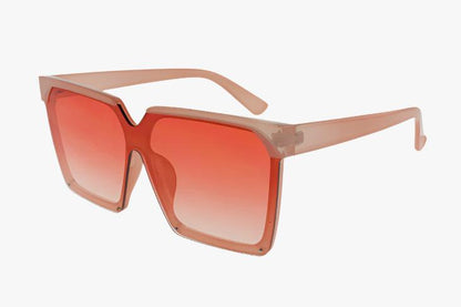 red Wholesale Fashion Square Extended Color Lens Sunglasses