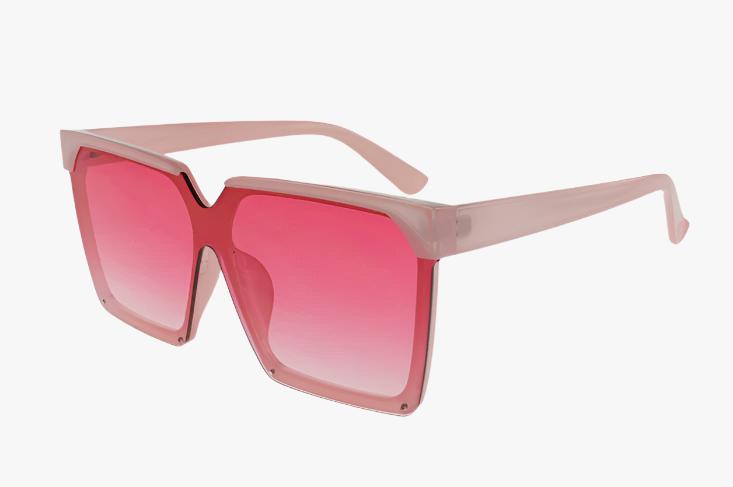 pink Wholesale Fashion Square Extended Color Lens Sunglasses