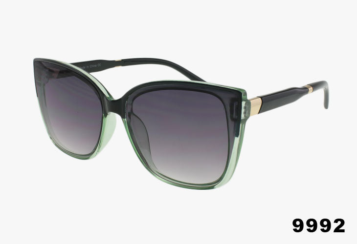 Sunglasses with a gradient lens on a white background