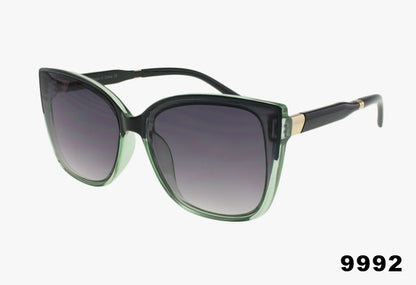 Sunglasses with a gradient lens on a white background