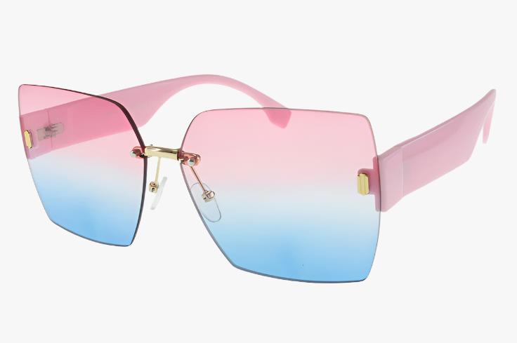 pink Fashion Wholesale Butterfly Frameless Sunglasses