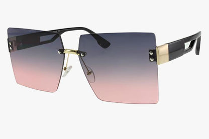 pink Wholesale Fashion Square Frameless Sunglasses