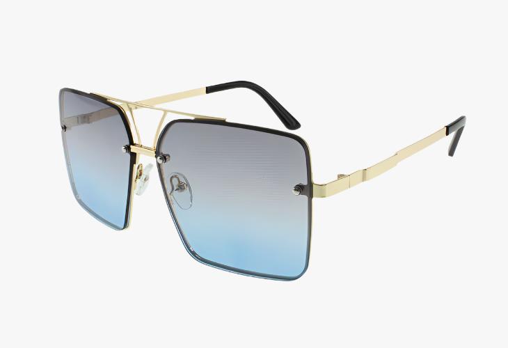 blue Wholesale Fashion Metal Pilot Style Sunglasses