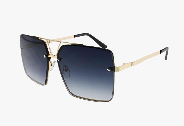 smoke gradient Wholesale Fashion Metal Pilot Style Sunglasses