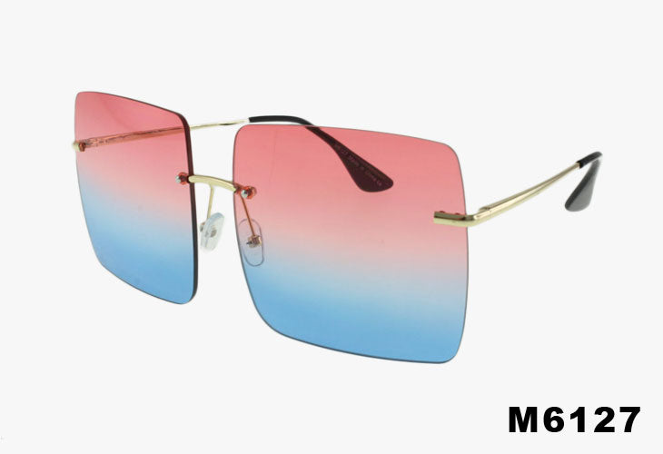 pink blue Wholesale Fashion Frameless Square Sunglasses