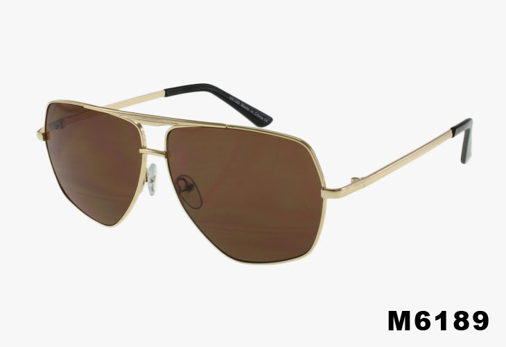 gold brown Wholesale Fashion Metal Aviator Pilot Sunglasses