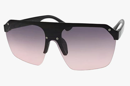 purple pink Fashion Square One Piece Lens Shield Wholesale Sunglasses