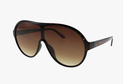 tortoise Wholesale Fashion Round Shield Style Sunglasses