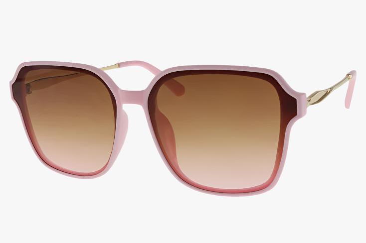 pink Fashion Square Metal Temple Wholesale Sunglasses