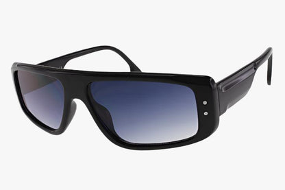 gradient black Wholesale Medium Slim Fashion Shield Sunglasses