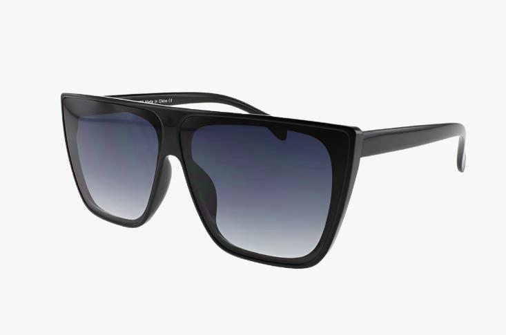 black Wholesale Square Flat Top Fashion Sunglasses