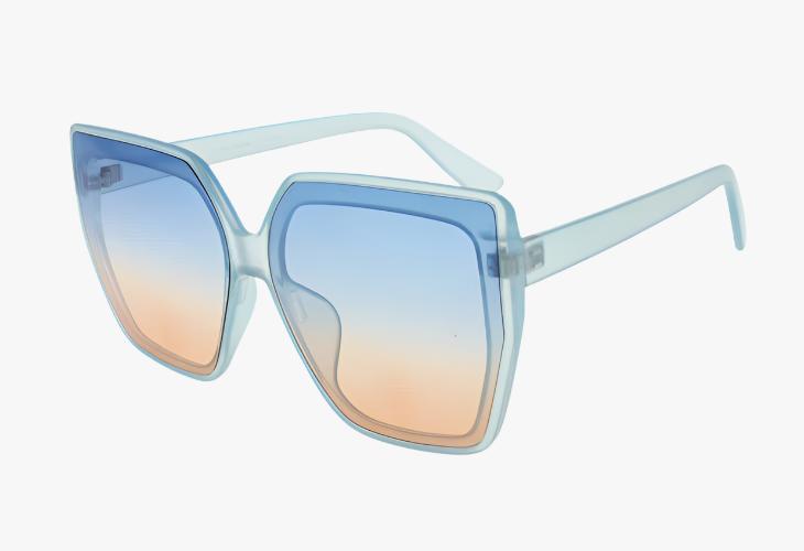 blue Wholesale Classic Angular Square Frame Sunglasses