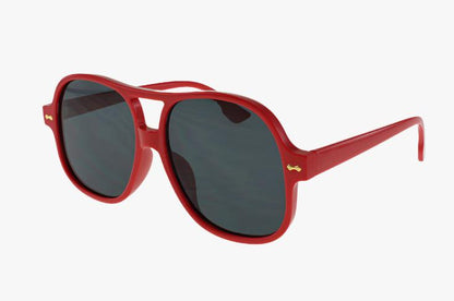 red Wholesale Rounded Aviator Style Sunglasses