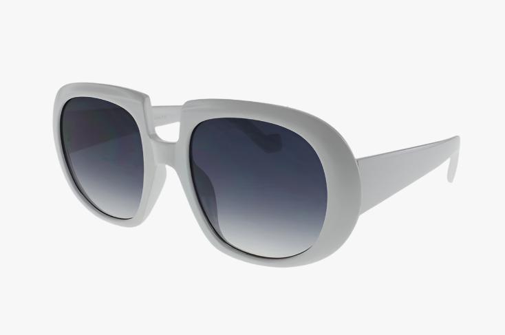 white Wholesale Fashion Half Round Style Sunglasses