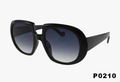 black Wholesale Fashion Half Round Style Sunglasses