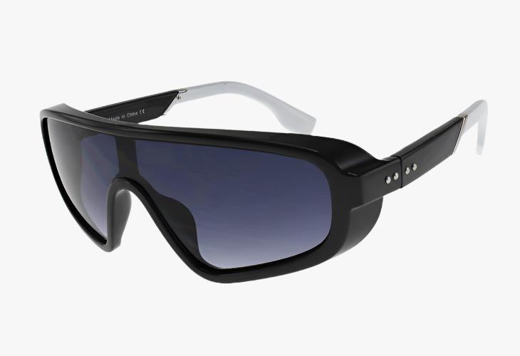 gradient black Wholesale Medium Fashion Shield Sunglasses