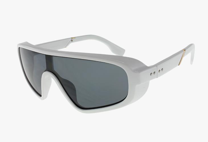 white Wholesale Medium Fashion Shield Sunglasses