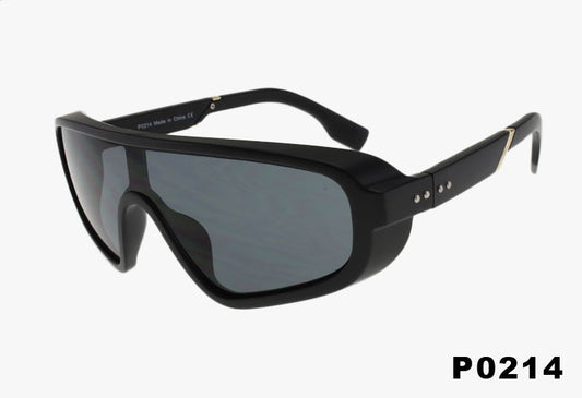 solid black Wholesale Medium Fashion Shield Sunglasses