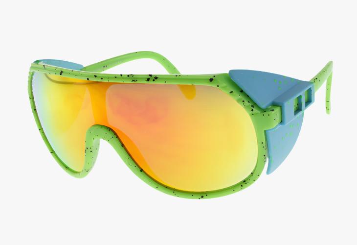 green Wholesale Rounded Sport Shield Side Cover Sunglasses