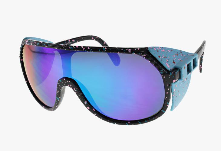 blue Wholesale Rounded Sport Shield Side Cover Sunglasses