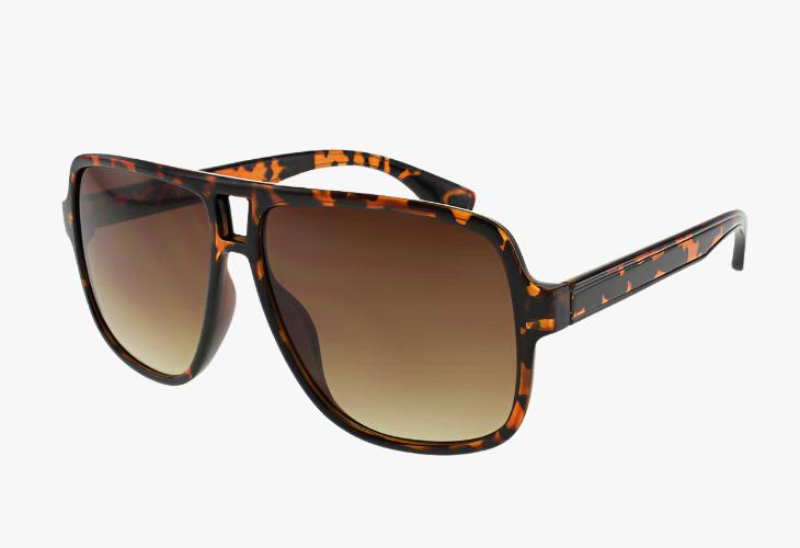 tortoise Wholesale Fashion Square Pilot Sunglasses