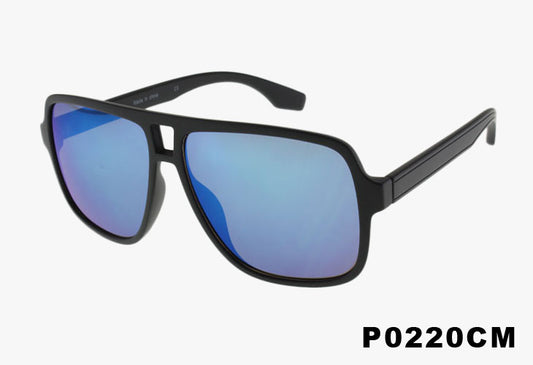 blue mirror Wholesale Fashion Square Pilot Mirror Sunglasses