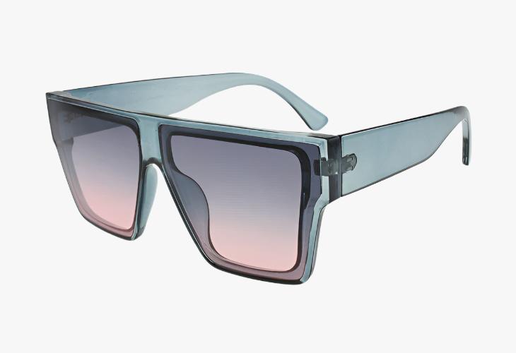 grey gradient Fashion Wholesale Flat Top Square Sunglasses