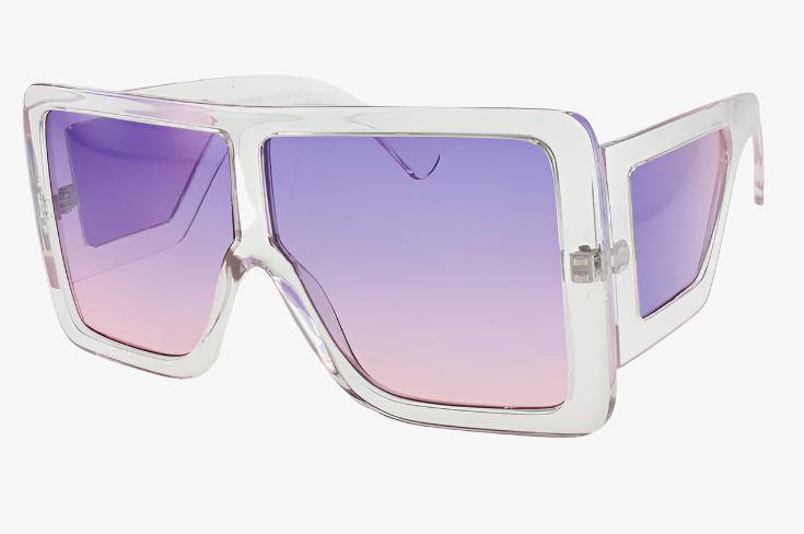 purple Oversized Square Color Lens Wholesale Sunglasses