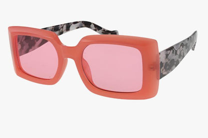 pink Wholesale Rectangular Trendy Opaque Sunglasses