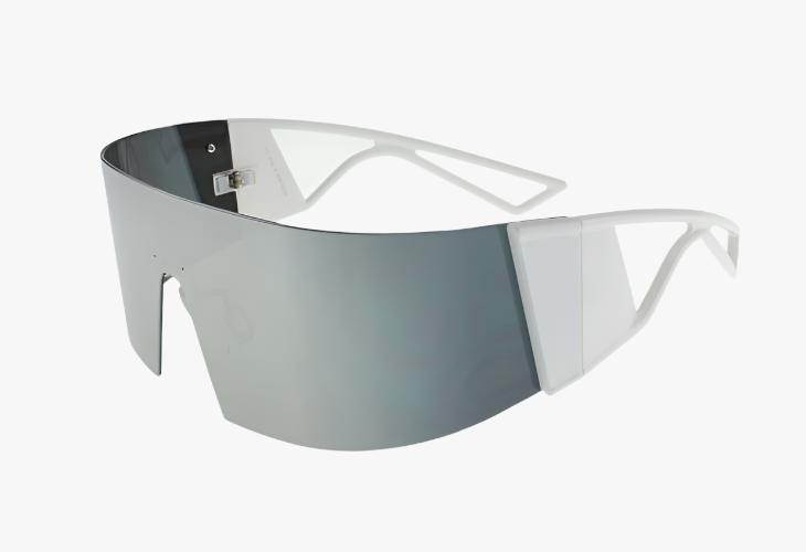 silver mirror Wholesale Fashion Flex Shield Wraparound Sunglasses