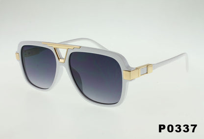 white Wholesale Retro Fashion Rectangular Pilot Sunglasses