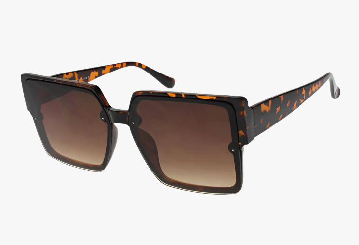 tortoise Large Classic Square Frame Style Wholesale Sunglasses