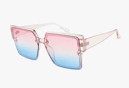 pink blue gradient Large Classic Square Frame Style Wholesale Sunglasses