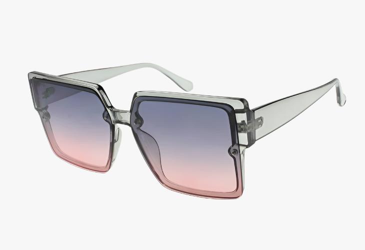 grey pink gradient Large Classic Square Frame Style Wholesale Sunglasses