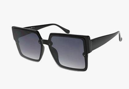 black Large Classic Square Frame Style Wholesale Sunglasses