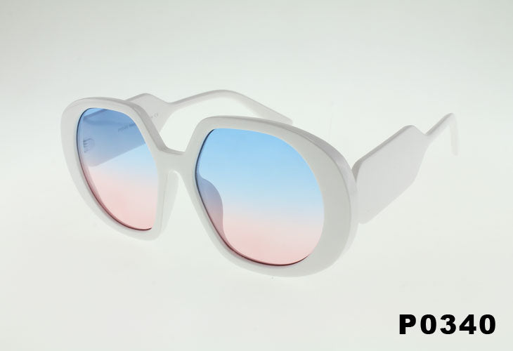 white Wholesale Fashion Half Round Sunglasses