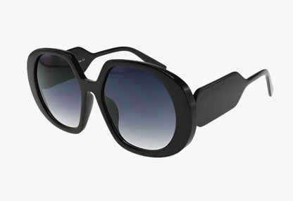 black Wholesale Fashion Half Round Sunglasses