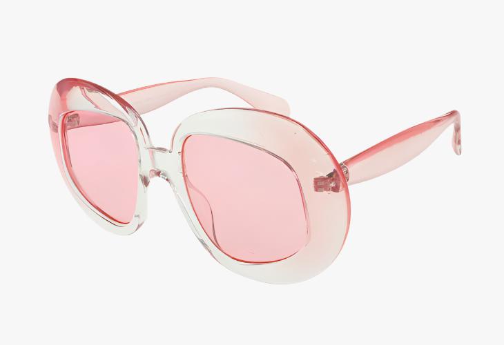 pink Wholesale Fashion Rounded Ombre Sunglasses