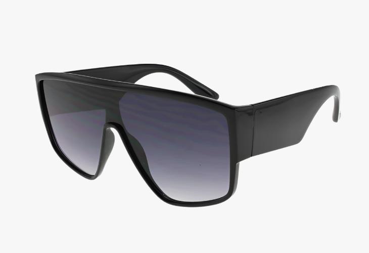 black Large Color Single Lens Shield Wholesale Sunglasses