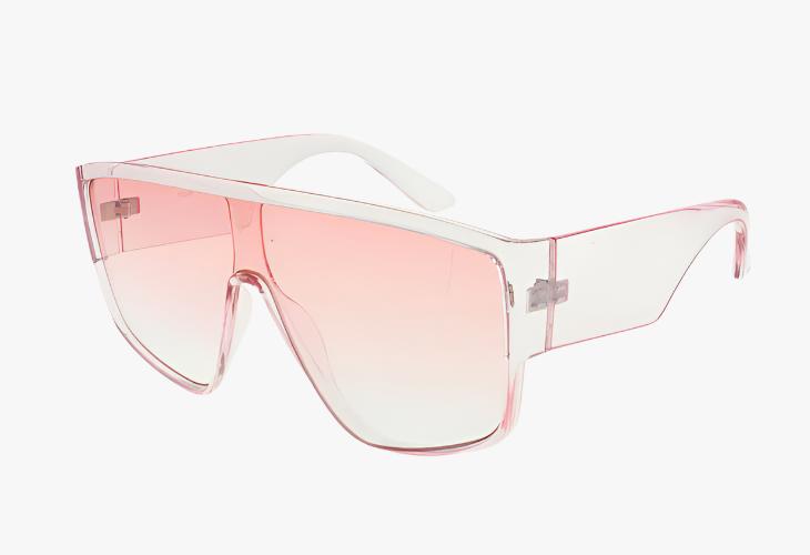 pink Large Color Single Lens Shield Wholesale Sunglasses