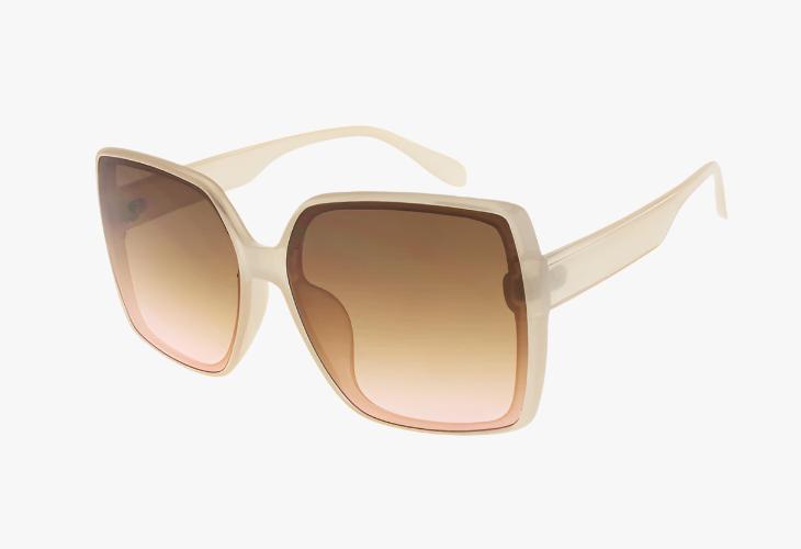 beige Wholesale Classic Square Frame Color Sunglasses