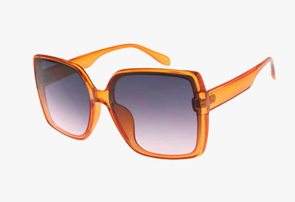 orange Wholesale Classic Square Frame Color Sunglasses