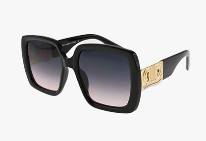 black Wholesale Oversized Rounded Square Fashion Sunglasses